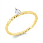 Solitaeire 3er-Krappe Gelbgold 18kt 0,20 Diamantringe mit 1 Diamanten - 1IE08