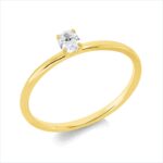 Solitaeire 4er-Krappe Gelbgold 18kt 0,17 Diamantringe mit 1 Diamanten - 1IE20