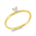 Solitaeire 4er-Krappe Gelbgold 18kt 0,26 Diamantringe mit 1 Diamanten - 1IE22