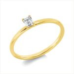 Solitaeire 4er-Krappe Gelbgold 18kt 0,21 Diamantringe mit 1 Diamanten - 1IE23