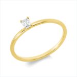 Solitaeire 4er-Krappe Gelbgold 18kt 0,15 Diamantringe mit 1 Diamanten - 1IE24