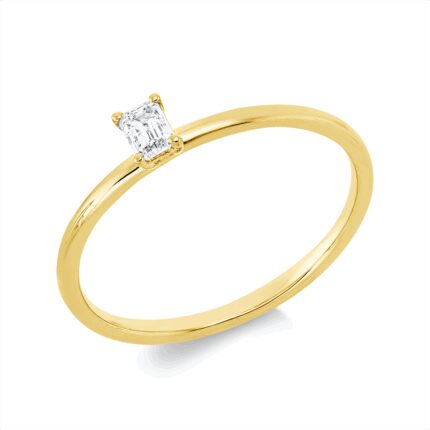 Solitaeire 4er-Krappe Gelbgold 18kt 0,15 Diamantringe mit 1 Diamanten - 1IE24