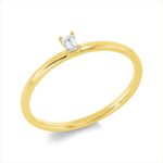 Solitaeire 4er-Krappe Gelbgold 18kt 0,09 Diamantringe mit 1 Diamanten - 1IE25