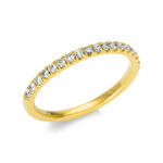 Memoire Gelbgold 18kt 0,27 Diamantringe mit 19 Diamanten - 1V094