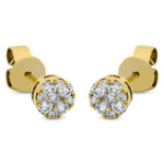 Ohrstecker Gelbgold 18kt 0,36 Diamantschmuck mit 18 Diamanten - 2E773