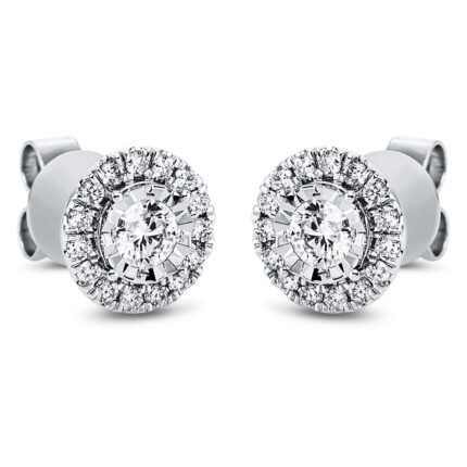 Ohrstecker Weißgold 18kt 0,73 Diamantschmuck mit 32 Diamanten - 2K103