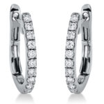 Creolen Weißgold 18kt 0,30 Diamantschmuck mit 22 Diamanten - 2N321