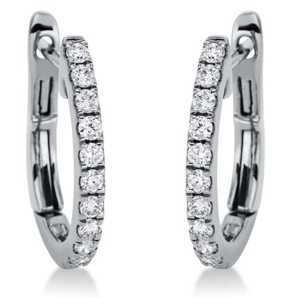 Creolen Weißgold 18kt 0,30 Diamantschmuck mit 22 Diamanten - 2N321