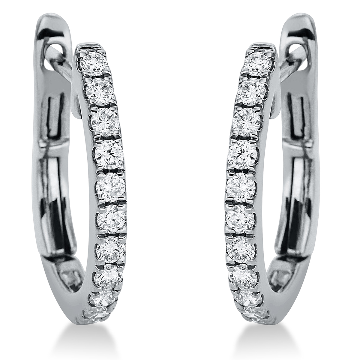 2N321W Creolen Weißgold 18kt 0,30 Diamantschmuck mit 22 Diamanten - 2N321 – Bild 1