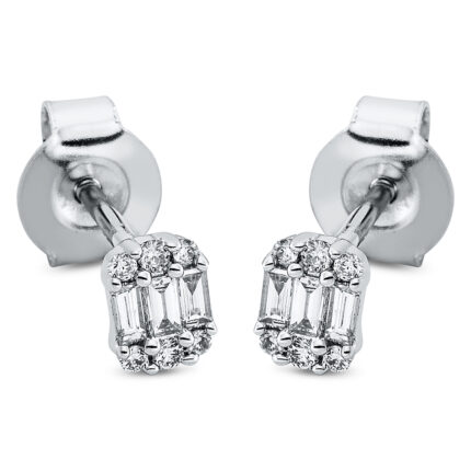 Ohrstecker Weißgold 18kt 0,16 Diamantschmuck mit 18 Diamanten - 2O663