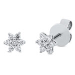 Ohrstecker Weißgold 18kt 0,20 Diamantschmuck mit 14 Diamanten - 2R040