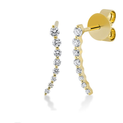 Ohrstecker Gelbgold 18kt 0,29 Diamantschmuck mit 16 Diamanten - 2R104