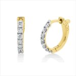 Creolen Gelbgold 18kt 0,46 Diamantschmuck mit 14 Diamanten - 2U064