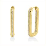 Creolen Gelbgold / Weißgold 18kt 0,49 Diamantschmuck mit 80 Diamanten - 2V156