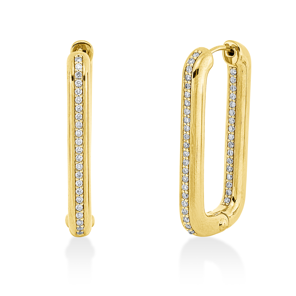 2V156GW Creolen Gelbgold / Weißgold 18kt 0,49 Diamantschmuck mit 80 Diamanten - 2V156 – Bild 1