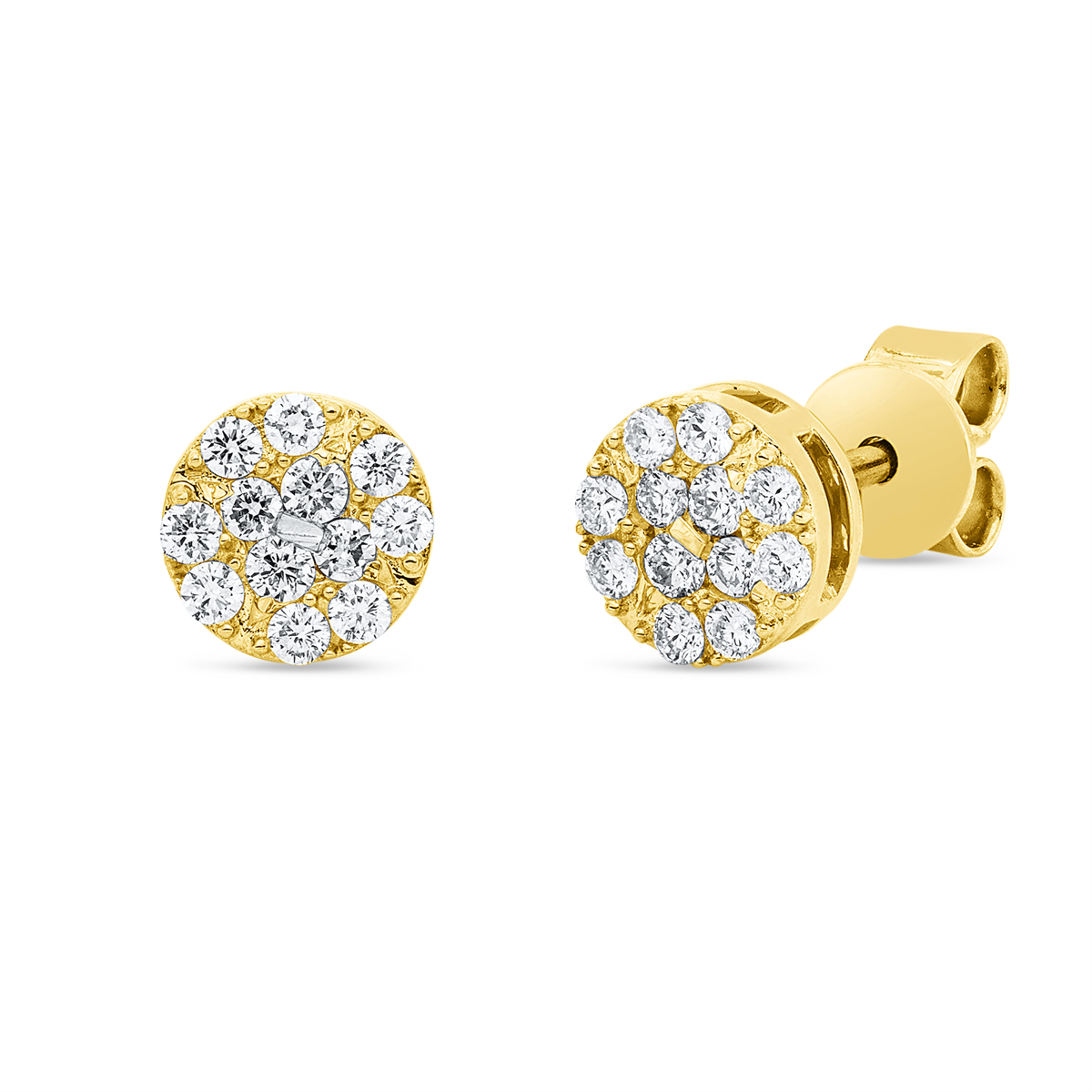 2V644G Ohrstecker Gelbgold 18kt 0,28 Diamantschmuck mit 24 Diamanten - 2V644 – Bild 1