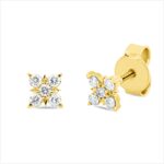 Ohrstecker Gelbgold 18kt 0,16 Diamantschmuck mit 10 Diamanten - 2V706