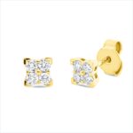 Ohrstecker Gelbgold 18kt 0,31 Diamantschmuck mit 8 Diamanten - 2V708