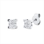 Ohrstecker Weißgold 18kt 0,31 Diamantschmuck mit 8 Diamanten - 2V708