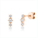 Ohrschmuck Rosegold 18kt 0,20 Diamantschmuck mit 6 Diamanten - 2V727