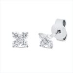 Ohrstecker Weißgold 18kt 0,29 Diamantschmuck mit 10 Diamanten - 2V738