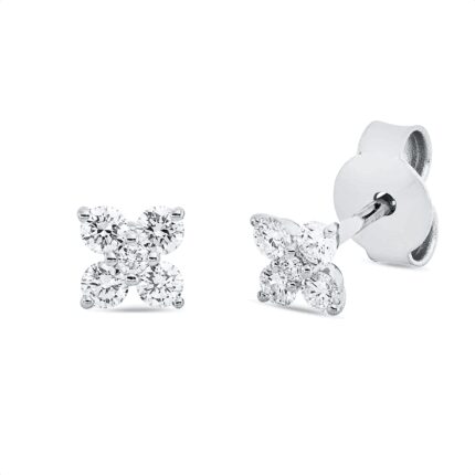 Ohrstecker Weißgold 18kt 0,29 Diamantschmuck mit 10 Diamanten - 2V738