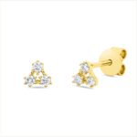 Ohrstecker Gelbgold 18kt 0,13 Diamantschmuck mit 6 Diamanten - 2V742