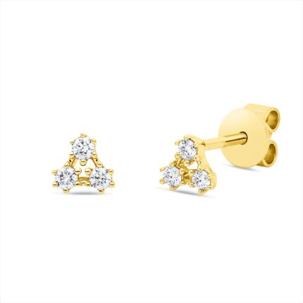 Ohrstecker Gelbgold 18kt 0,13 Diamantschmuck mit 6 Diamanten - 2V742