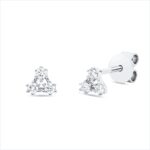 Ohrstecker Weißgold 18kt 0,13 Diamantschmuck mit 6 Diamanten - 2V742