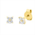 Ohrstecker Gelbgold 18kt 0,20 Diamantschmuck mit 8 Diamanten - 2V744