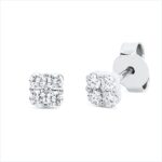 Ohrstecker Weißgold 18kt 0,38 Diamantschmuck mit 10 Diamanten - 2V746