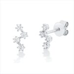 Ohrstecker Weißgold 18kt 0,18 Diamantschmuck mit 8 Diamanten - 2V747