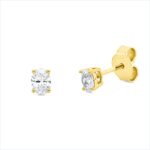 Ohrstecker 4er-Krappe Gelbgold 18kt 0,38 Diamantschmuck mit 2 Diamanten - 2V749