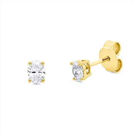 Ohrstecker 4er-Krappe Gelbgold 18kt 0,38 Diamantschmuck mit 2 Diamanten - 2V749