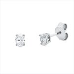 Ohrstecker 4er-Krappe Weißgold 18kt 0,38 Diamantschmuck mit 2 Diamanten - 2V749