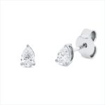 Ohrstecker 3er-Krappe Weißgold 18kt 0,38 Diamantschmuck mit 2 Diamanten - 2V750