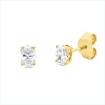 Ohrstecker 4er-Krappe Gelbgold 18kt 0,60 Diamantschmuck mit 2 Diamanten - 2V758
