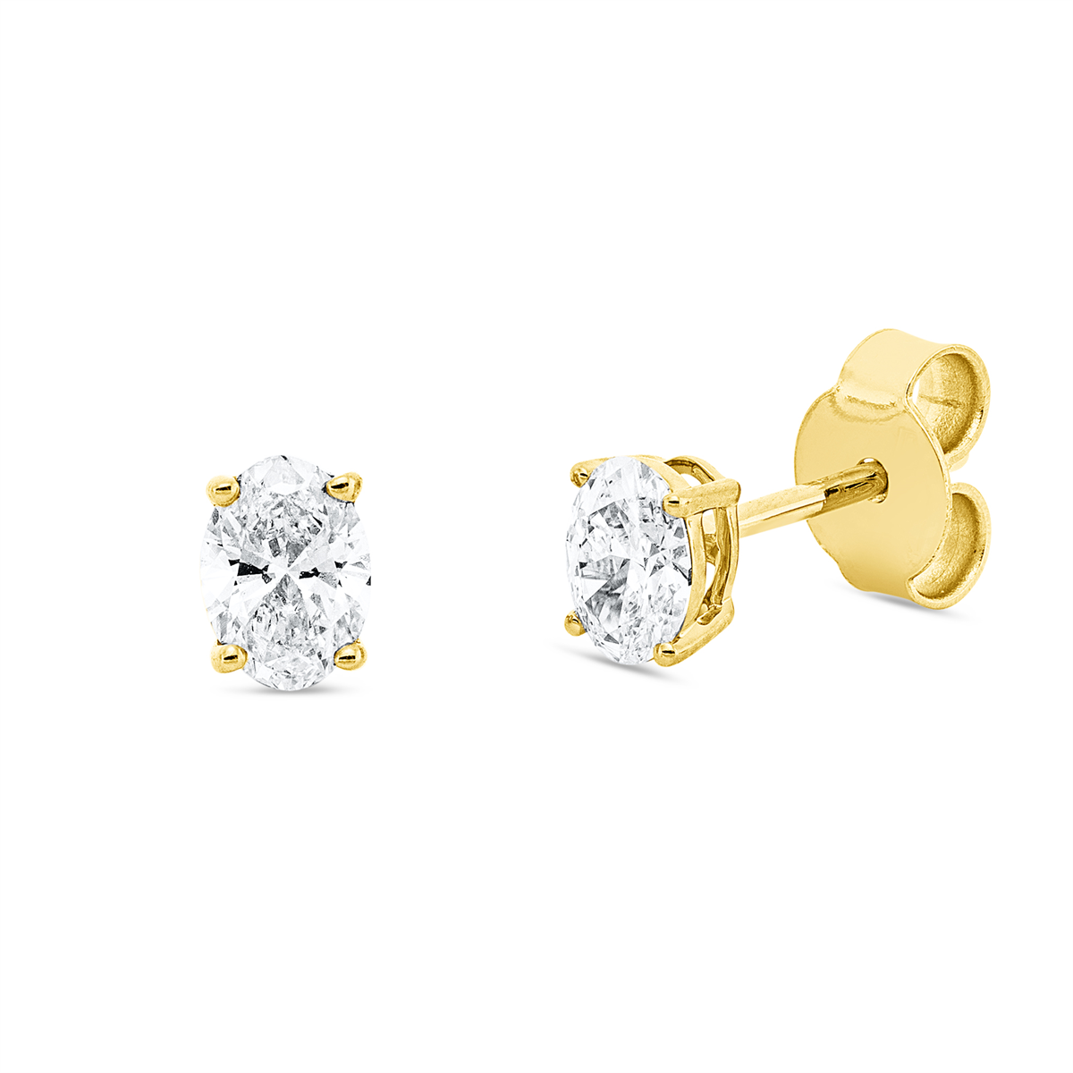 2V758G Ohrstecker 4er-Krappe Gelbgold 18kt 0,60 Diamantschmuck mit 2 Diamanten - 2V758 – Bild 1