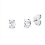 Ohrstecker 4er-Krappe Weißgold 18kt 0,60 Diamantschmuck mit 2 Diamanten - 2V758