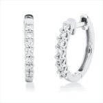 Creolen Weißgold 18kt 0,26 Diamantschmuck mit 14 Diamanten - 2V759