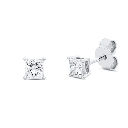 Ohrstecker 4er-Krappe Weißgold 18kt 0,63 Diamantschmuck mit 2 Diamanten - 2V762