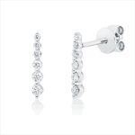 Ohrstecker Weißgold 18kt 0,20 Diamantschmuck mit 12 Diamanten - 2V766