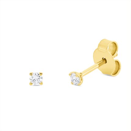 Ohrstecker 4er-Krappe Gelbgold 18kt 0,10 Diamantschmuck mit 2 Diamanten - 2V775