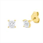 Ohrstecker 4er-Krappe Gelbgold 18kt 0,46 Diamantschmuck mit 2 Diamanten - 2V776