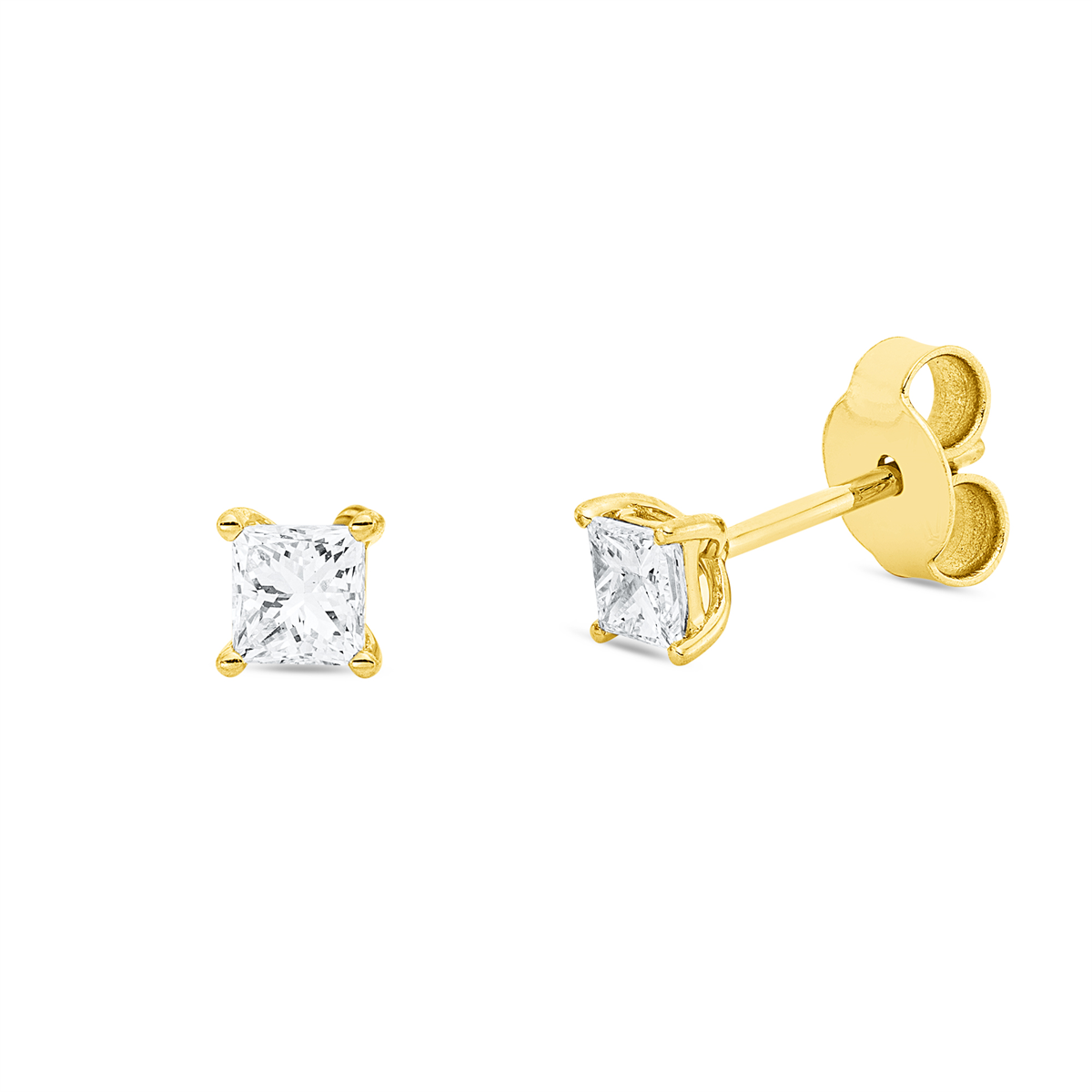 2V777G Ohrstecker 4er-Krappe Gelbgold 18kt 0,41 Diamantschmuck mit 2 Diamanten - 2V777 – Bild 1