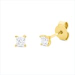 Ohrstecker 4er-Krappe Gelbgold 18kt 0,31 Diamantschmuck mit 2 Diamanten - 2V778
