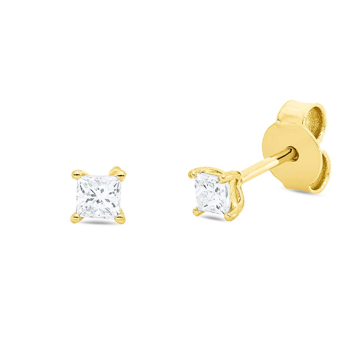 2V778G Ohrstecker 4er-Krappe Gelbgold 18kt 0,31 Diamantschmuck mit 2 Diamanten - 2V778 – Bild 1