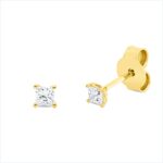 Ohrstecker 4er-Krappe Gelbgold 18kt 0,20 Diamantschmuck mit 2 Diamanten - 2V780