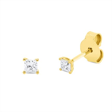 Ohrstecker 4er-Krappe Gelbgold 18kt 0,20 Diamantschmuck mit 2 Diamanten - 2V780