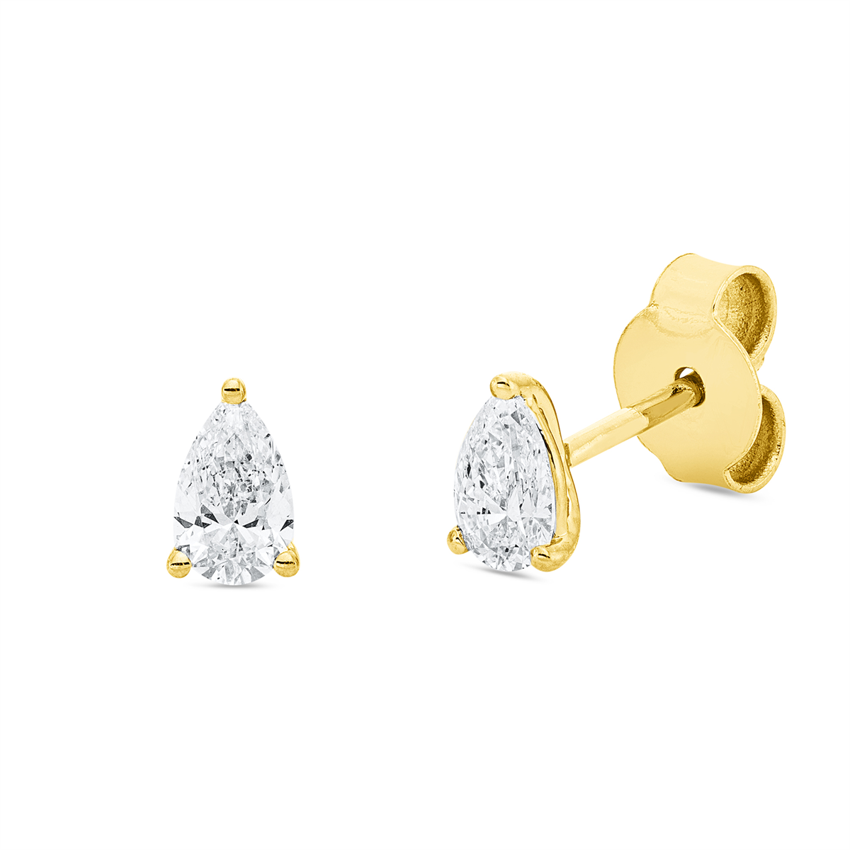 2V781G Ohrstecker 4er-Krappe Gelbgold 18kt 0,48 Diamantschmuck mit 2 Diamanten - 2V781 – Bild 1